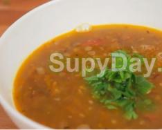 Sopa de lentejas con apio y tomates Receta de sopa de lentejas para cocinar
